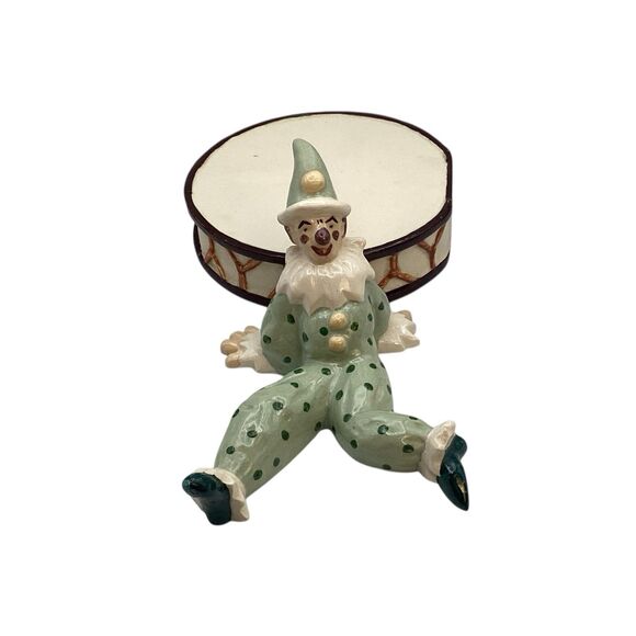 Pair Of Vintage Ceramic Circus Clowns W/Drum Theme Pottery Co Hollywood CA 7.5in - Picture 8 of 13